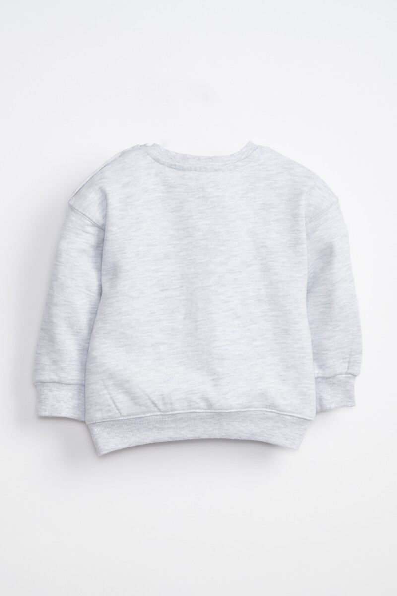 Buzo deportivo estampa Numero Gris