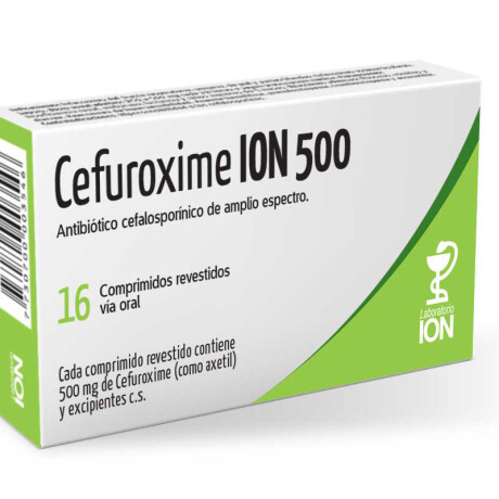 Cefuroxime Ion 500mg 16 Comprimidos Cefuroxime Ion 500mg 16 Comprimidos