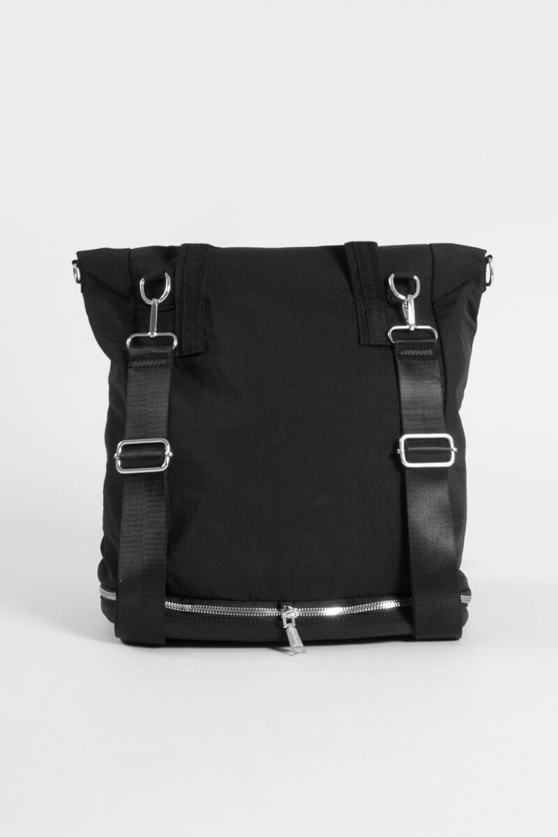 Mochila shopper con bolsillo removible negro