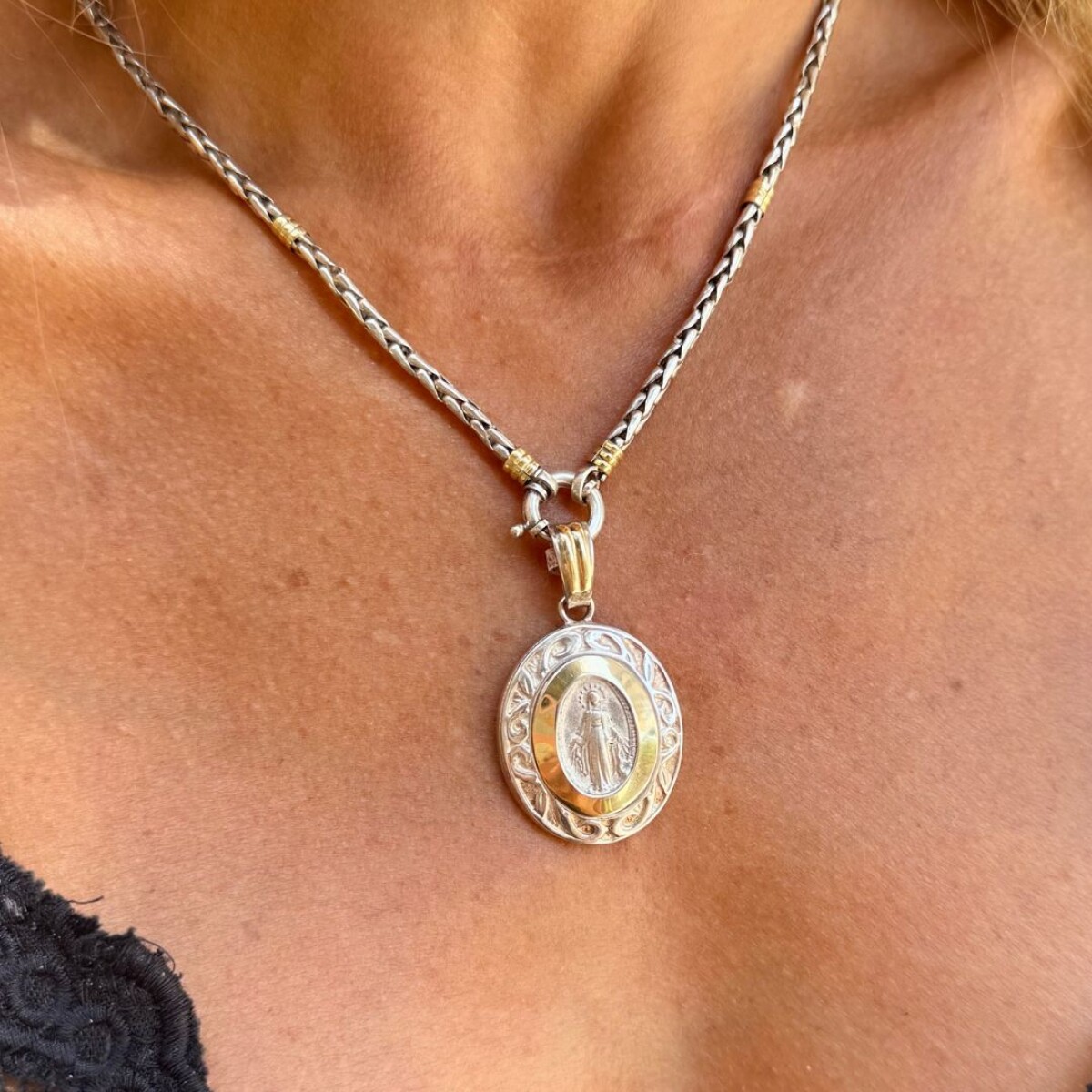 Medalla Virgen Milagrosa - Plata y Oro 