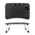 Mesa auxiliar plegable Negro