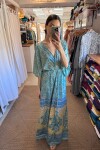 Vestido Manu de seda Tonos cielo