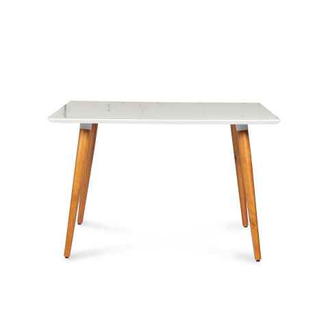 Mesa de Comedor Veneza Blanco y Cedro