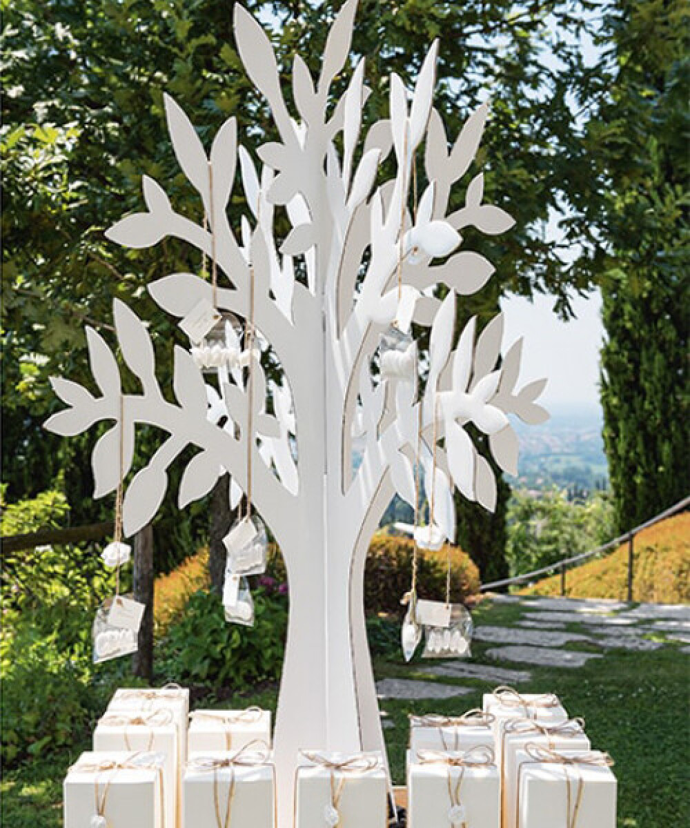 ARBOL CARTON OLMO 58,5 CM - BLANCO 