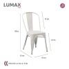 Pack 4 Sillas Tolix Lumax Varios Colores Blanco