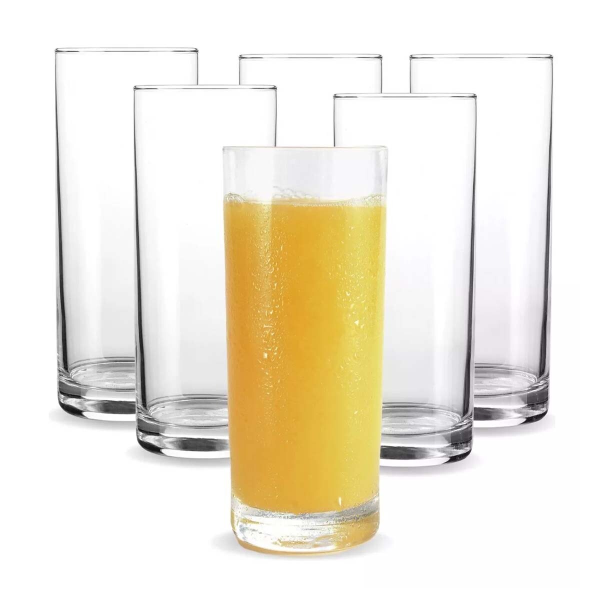Set X6 Vasos Crisa 300ml Fondo Grueso Agua Refresco Bebidas - Transparente 