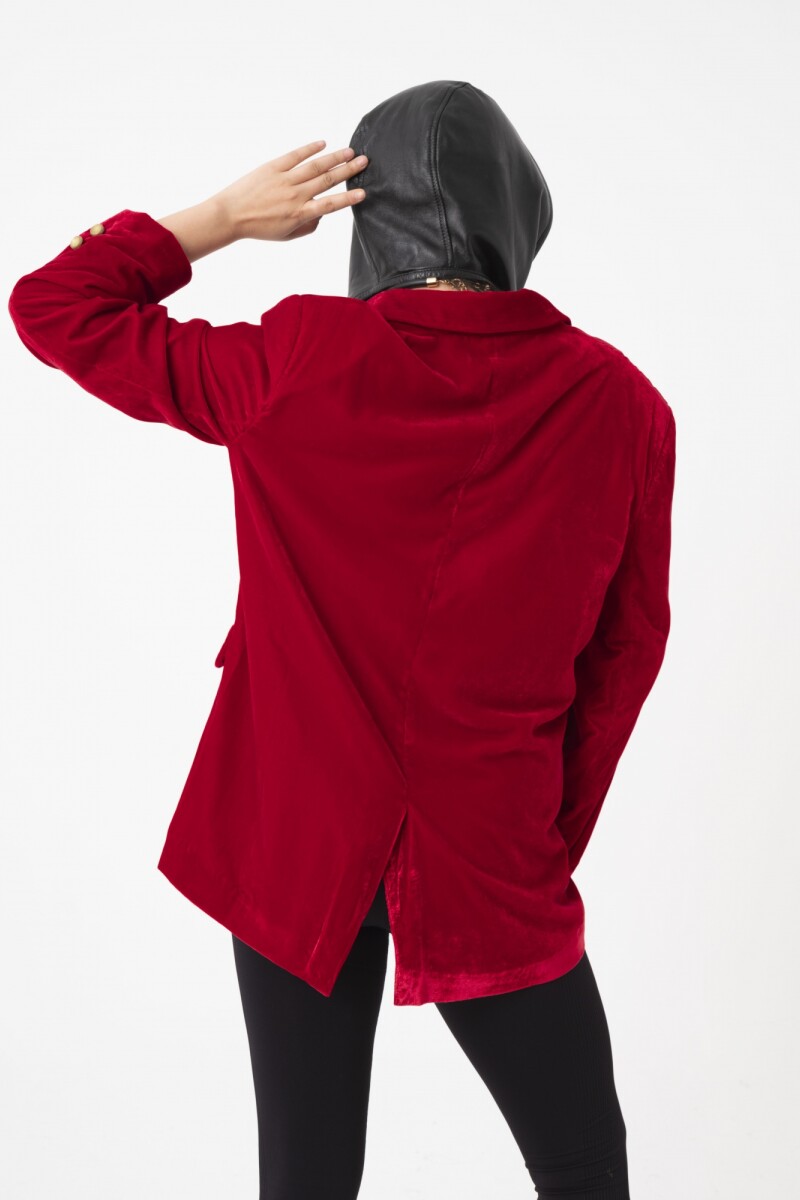 Blazer de fit moderno Rojo