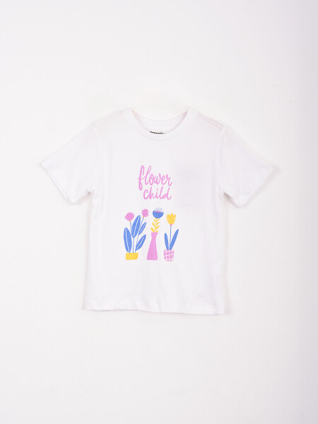 REMERA ELAINA FLOWER BLANCO