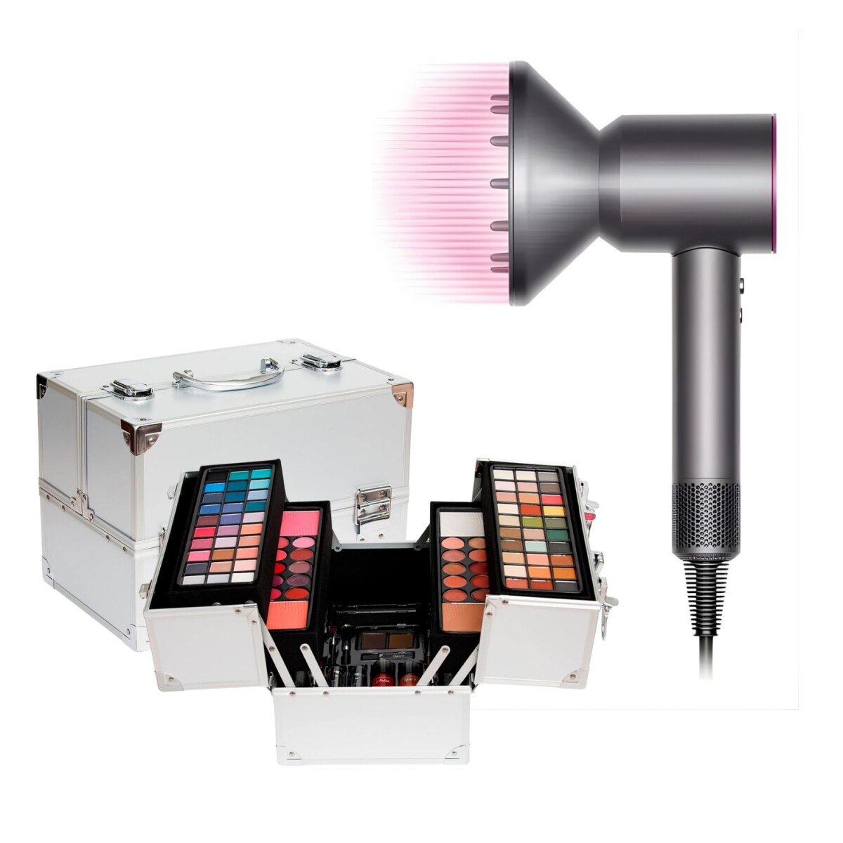 Combo Belleza Maleta Profesional Maquillaje + Secador 