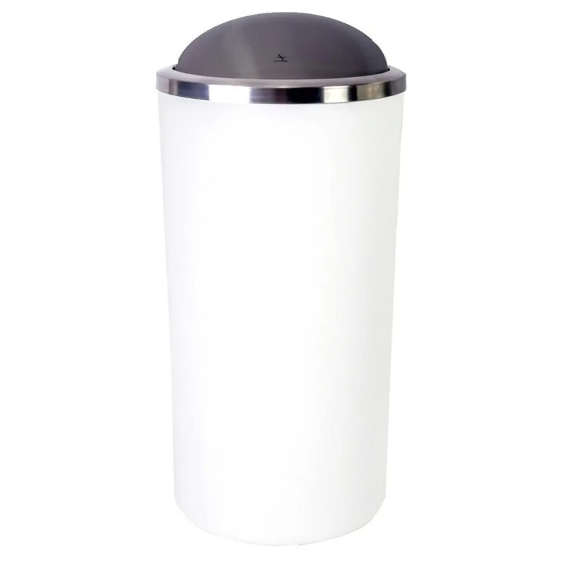Papelera Lenox con tapa basculante 35L Blanco
