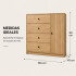 Cómoda ComboHome Cajonera 4 Cajones 1 Puerta 100Cm Nórdica Marrón 1