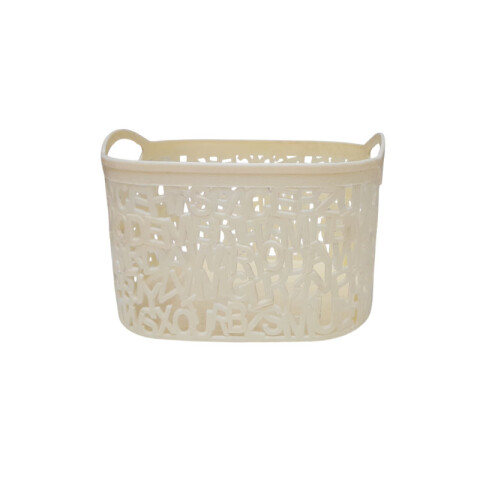 OUTLET Canasto Organizador con letras 24x17x13cm Outlet Canasto Organizador Con Letras 24x17x13cm