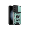 Protector Samsung Galaxy A35 con cubre cámara y anillo color verde Protector Samsung Galaxy A35 Con Cubre Cámara Y Anillo Color Verde