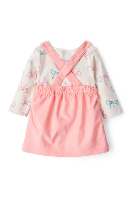 Set tres piezas, jumper de pana, remera y medias de algodón Sin color