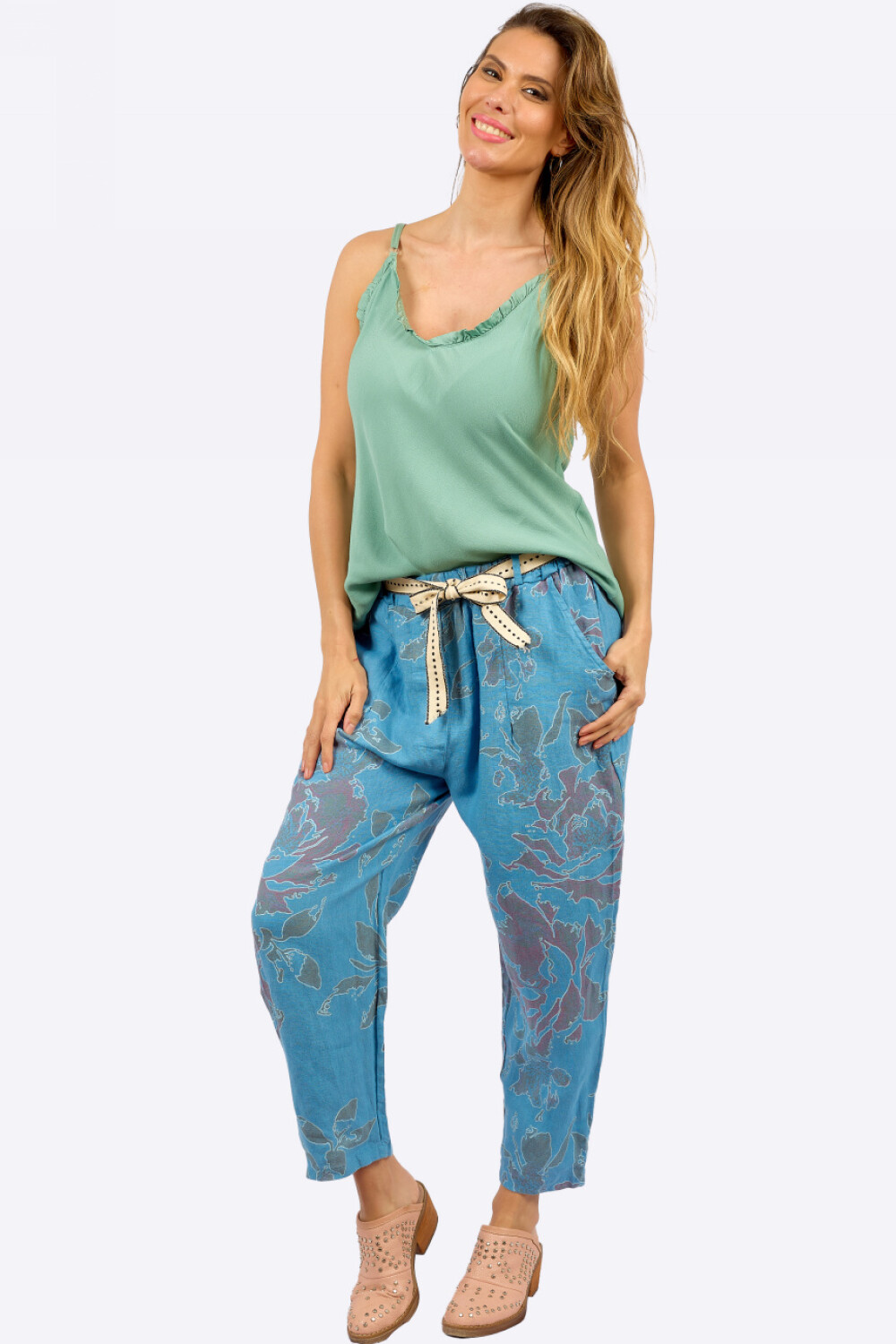 TOP ANDREA Verde agua