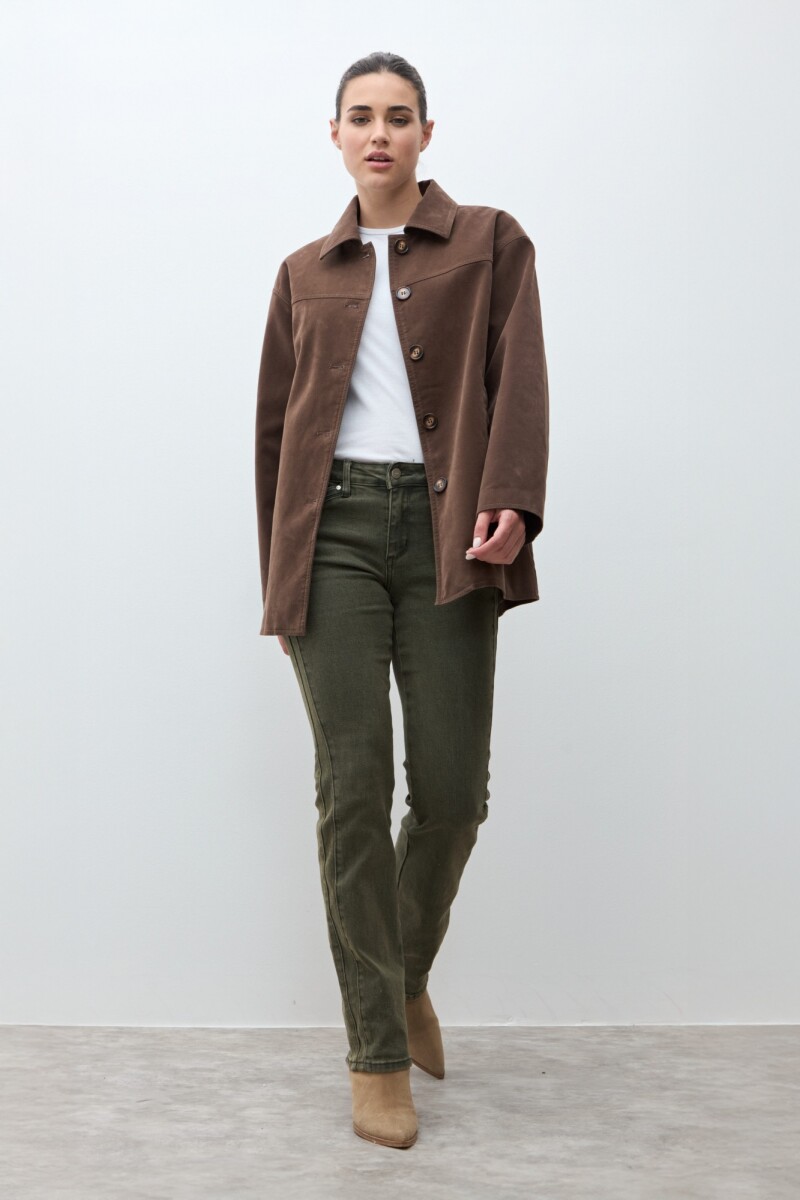 Jean recto Julieta - verde oliva 