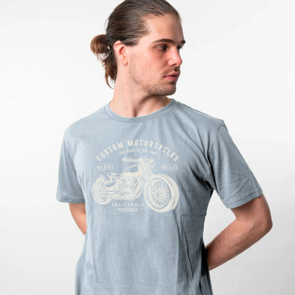 T-Shirt Print Motor Grey