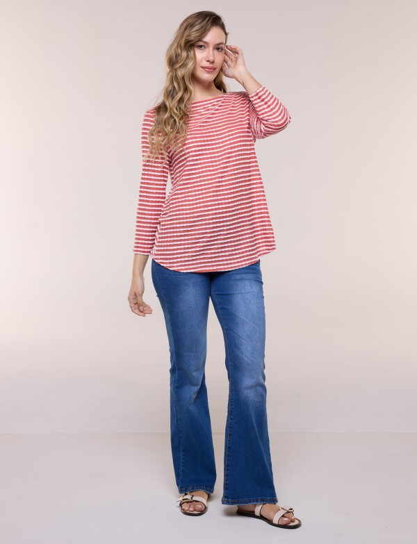 Blusa Marinera Manga 3/4 ROJO
