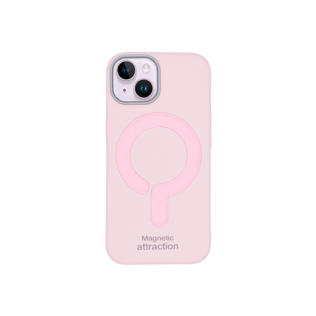 Protector para iPhone 13/14 texturada color rosa 