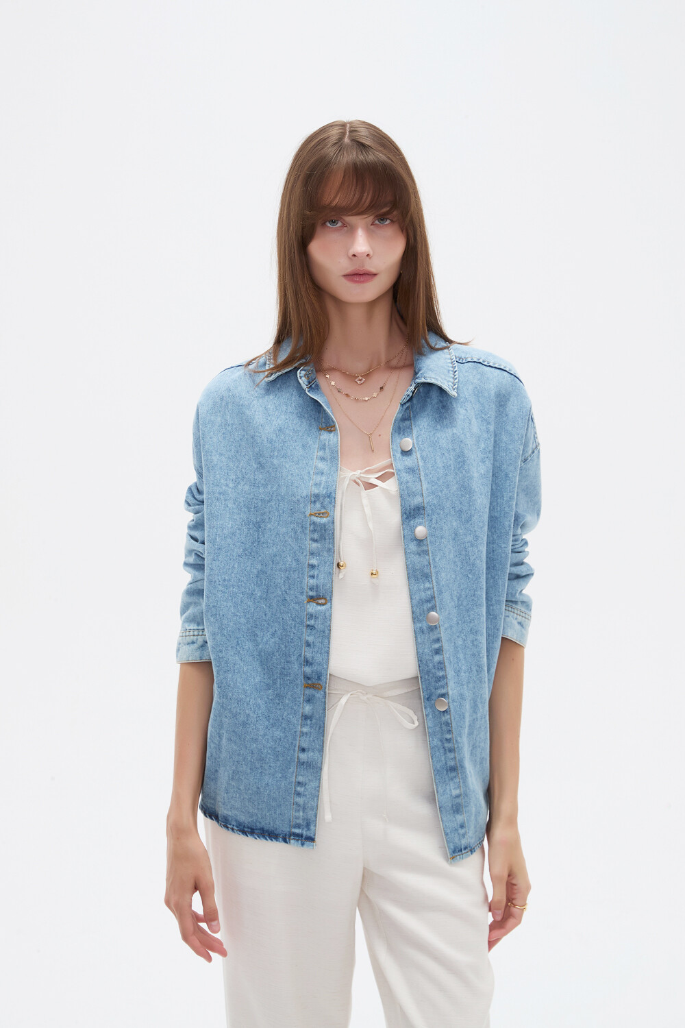 Campera Hira Azul Grisaceo