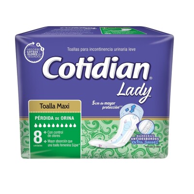 Toallas Cotidian Lady Maxi 8 Uds. Toallas Cotidian Lady Maxi 8 Uds.
