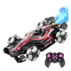 Auto de carreras a control remoto, doble control, efecto humo y luces LED Rojo