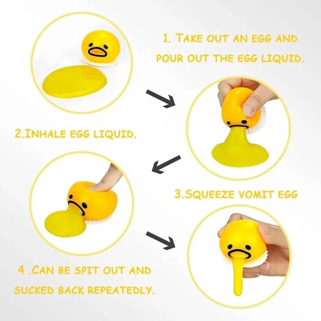 Juguete Anti Estrés en Forma de Huevo Que Vomita Slime 001