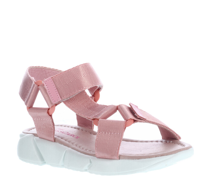 Sandalia de Niña Mini Miss Carol GRETA con cintas y velcro Rosado
