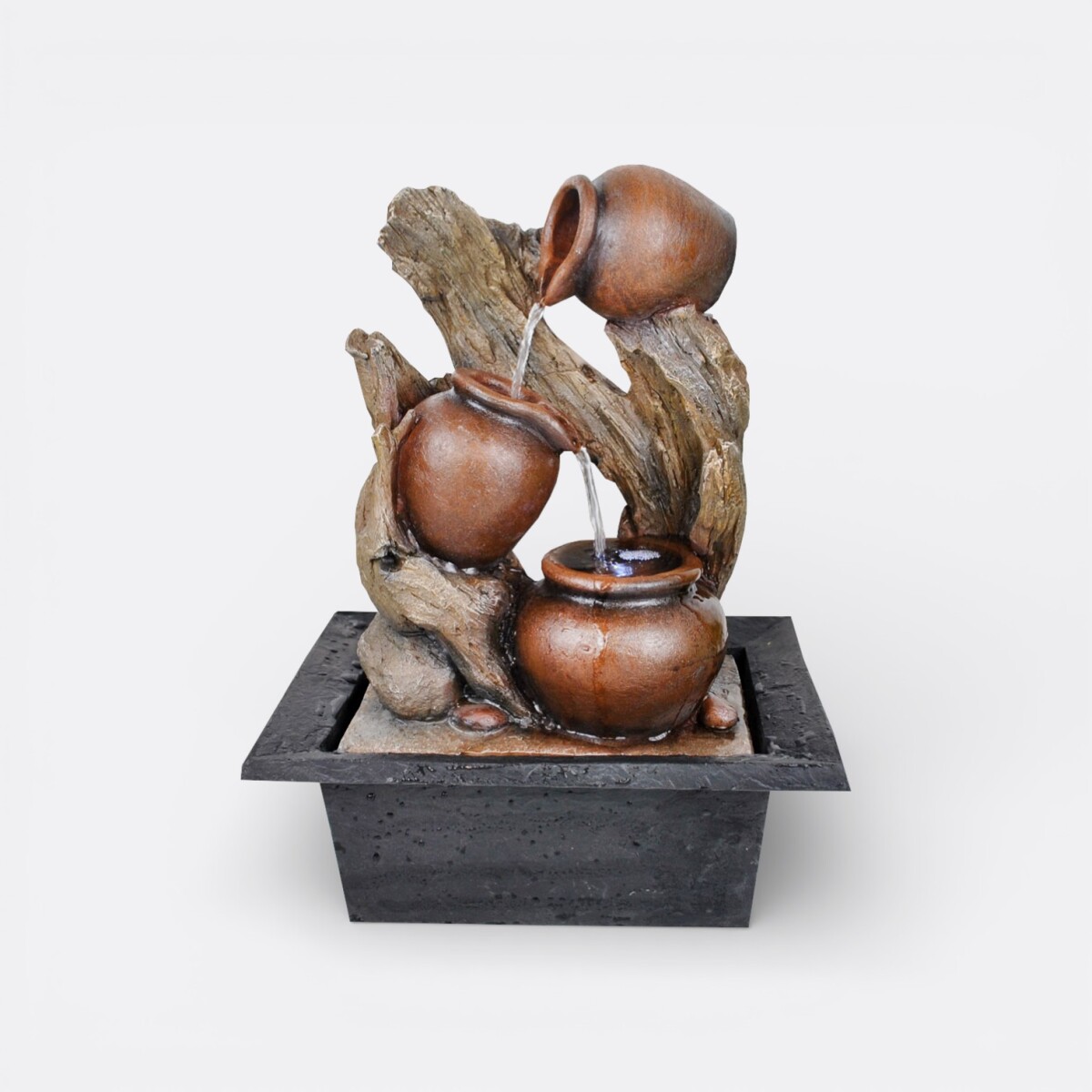 Fuente De Agua Ramas Y Jarros 