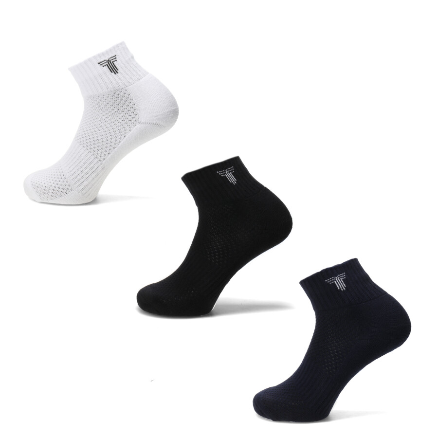 Medias de Niños TIFFOSI Tripack 3 Medio Negro - Blanco