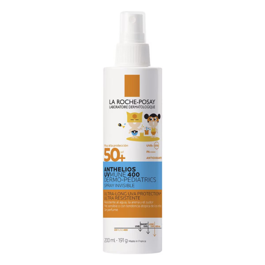 Protector Solar Anthelios Dermo-Pediatrics Spray Invisible FPS 50+ 200 ml - La Roche-Posay Protector Solar Anthelios Dermo-Pediatrics Spray Invisible FPS 50+ 200 ml - La Roche-Posay