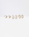 Aros Argollas Set Metal Set De Argollas - Dorado