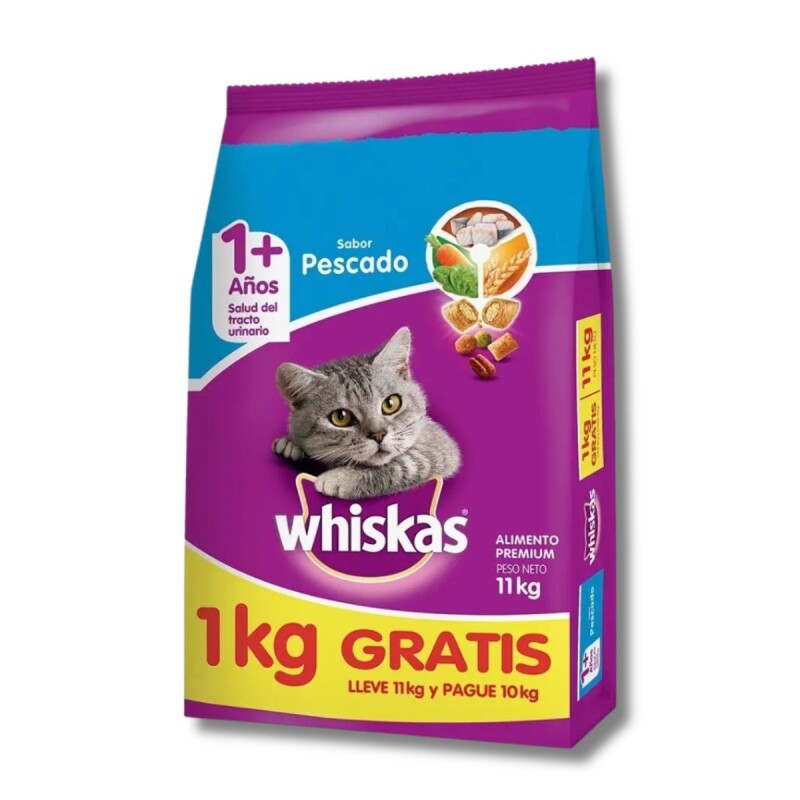 WHISKAS GATO ADULTO PESCADO 10KG+ 1 KG DE REGALO WHISKAS GATO ADULTO PESCADO 10KG+ 1 KG DE REGALO