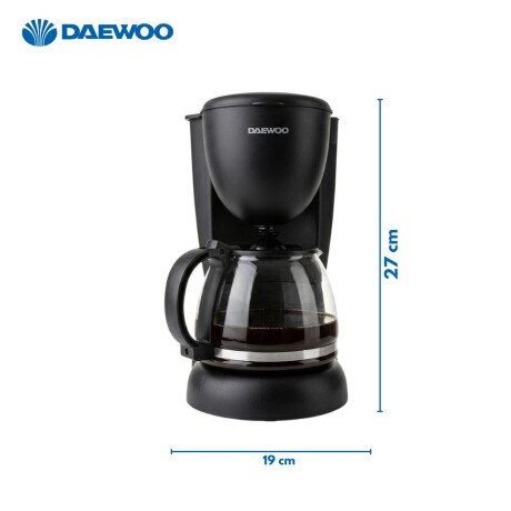 Cafetera de filtro Daewoo | 1,25 Lts. | Antigoteo | Colo negro Cafetera de filtro Daewoo | 1,25 Lts. | Antigoteo | Colo negro