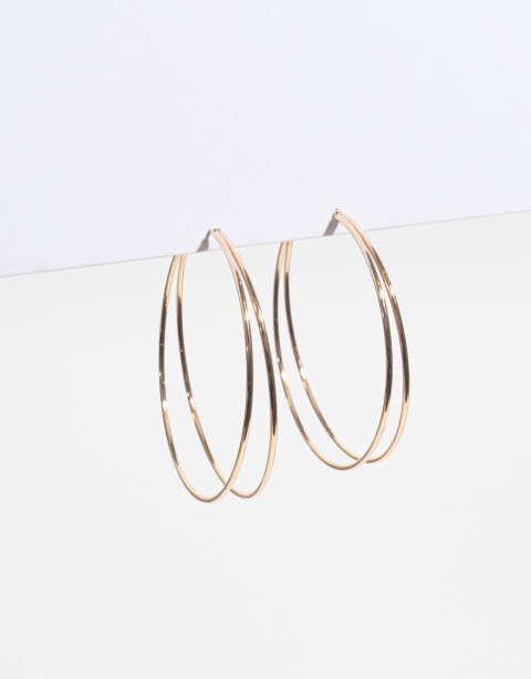 Aros Argollas Re Isa Argollas De Metal Reciclado - Dorado