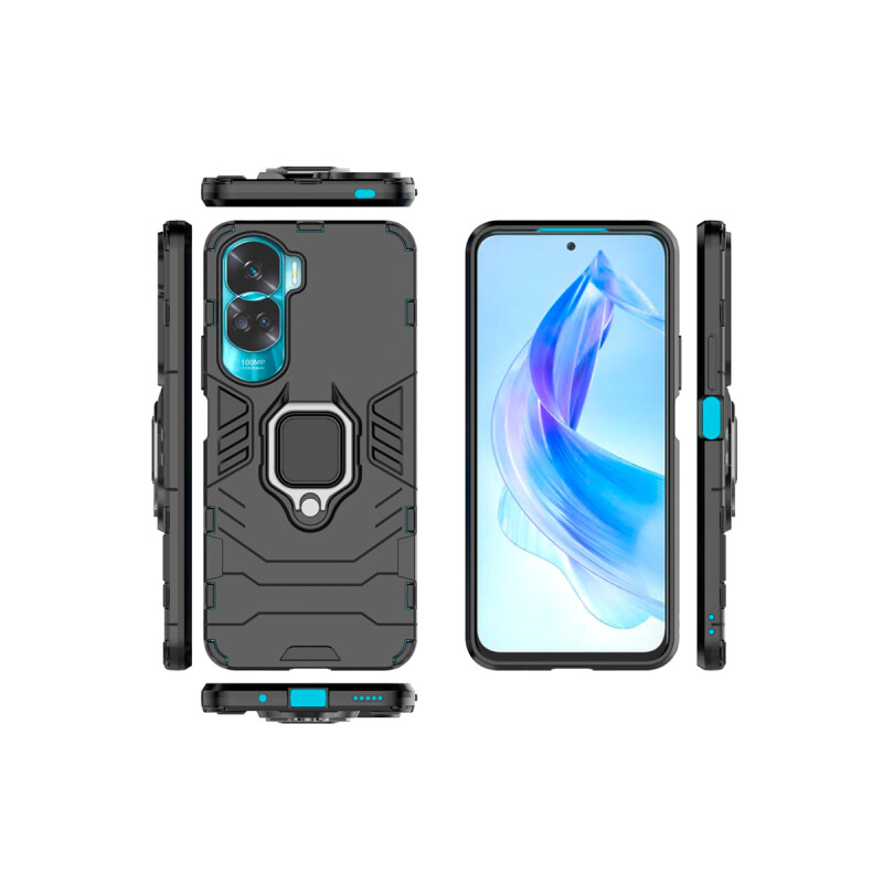 Protector rígido Honor 90 Lite con anillo color negro Protector Rígido Honor 90 Lite Con Anillo Color Negro