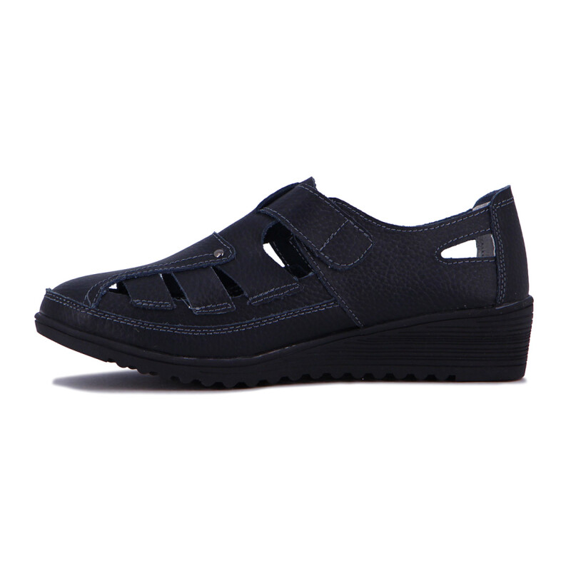 Wonder Guillermina Casual C/velcro S/ Corrida Alta - Negro Negro