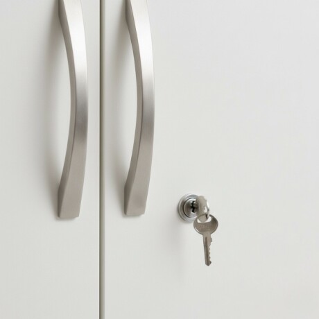 ROPERO 2 PUERTAS GUARDARROPA ARMARIO PLACARD CLOSET MULTIUSO CON LLAVE BLANCO