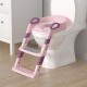 Asiento Reductor Inodoro Aprendizaje Infantil Escalera Color Rosado