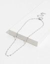 Collares Cortos Metal Collar Corto De Acero - Plateado