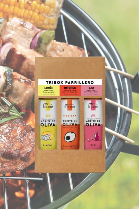 Aceite de Oliva - Tribox Parrillero 250ml. Aceite de Oliva - Tribox Parrillero 250ml.