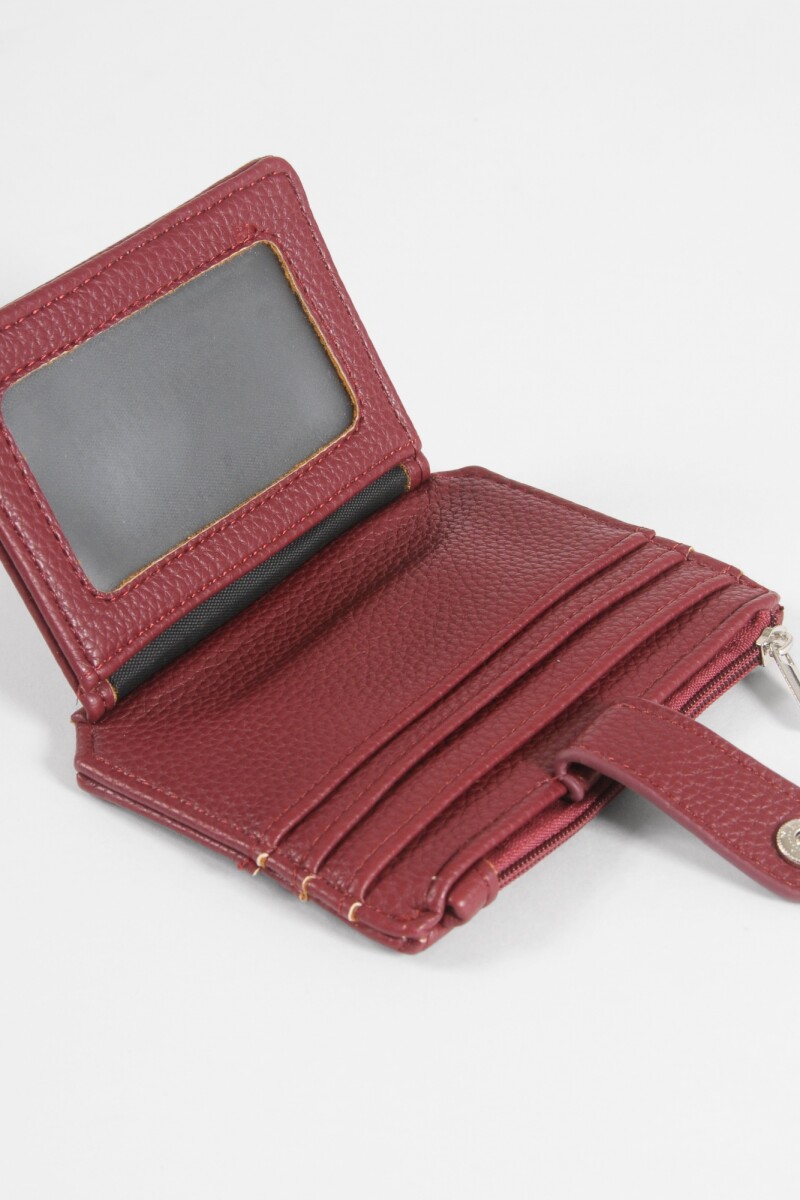 Tarjetero shinny bordo