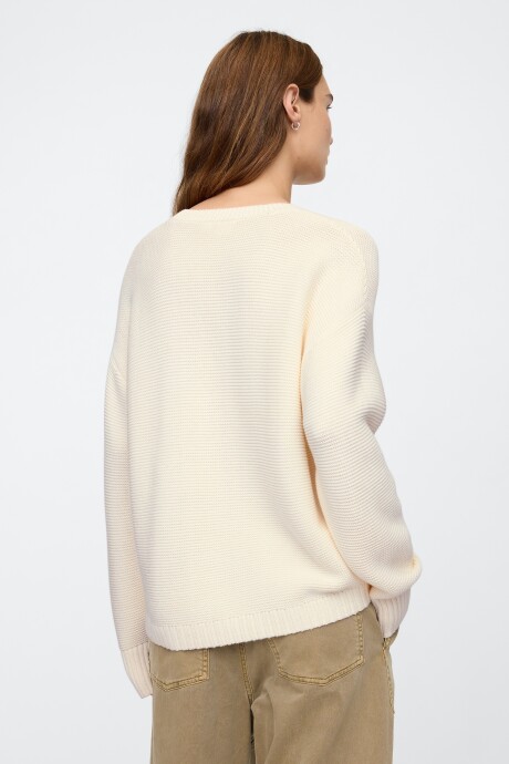 Buzo Logo Gap Mujer Ivory Frost