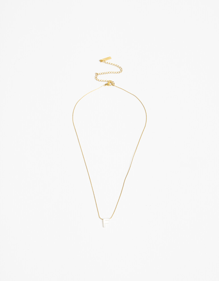 Cadena Corta con Dije Perlas Cadena Corta Con Dije F, Acero - Dorado