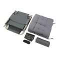 Catre plegable acolchonado Gris