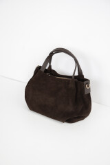Polka Leather Bag Chocolate