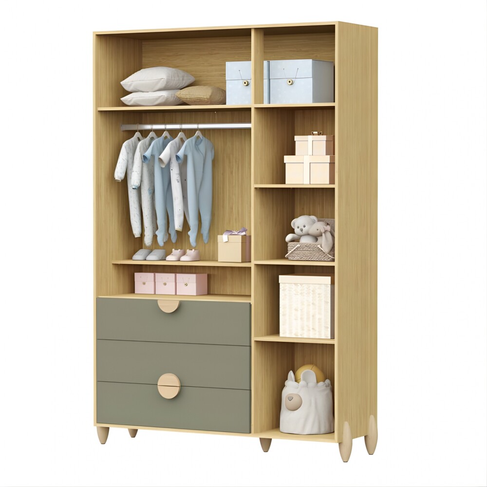 Ropero 3 Puertas 3 Cajones - Gracia Verde