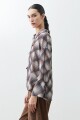 Camisa escocesa con lazos chocolate