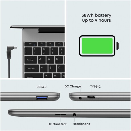 Notebook CHUWI Gemibook Pro 14,1' 2K 256GB / 8GB RAM Intel Celeron J4125 W11 - Silver Notebook CHUWI Gemibook Pro 14,1' 2K 256GB / 8GB RAM Intel Celeron J4125 W11 - Silver