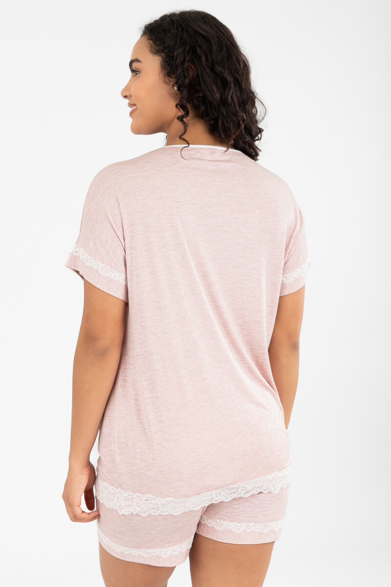 Solange pijama melange pink Rosa antique
